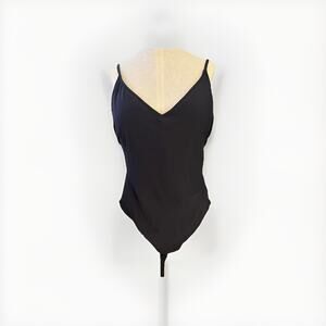 J Crew Black V-neck Padded One Piece - Size 16
